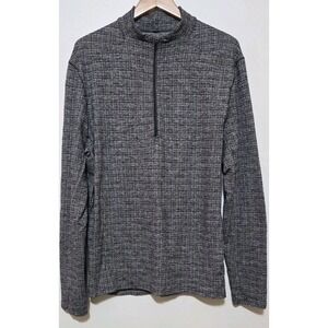 Lululemon Men's Surge Warm 1/2 Zip XL Long Sleeve Black Gray Running Pullover